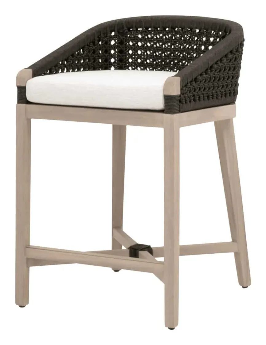 Essentials For Living 6795CS.ANT/WHT/W-ET Montecito Outdoor Counter Stool Essentials For Living 6795CS.ANT/WHT/W-ET Montecito Outdoor Counter Stool