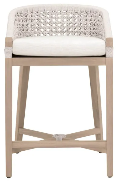Essentials For Living 6795CS.WHT/WHT/W-ET Montecito Outdoor Counter Stool Essentials For Living 6795CS.WHT/WHT/W-ET Montecito Outdoor Counter Stool