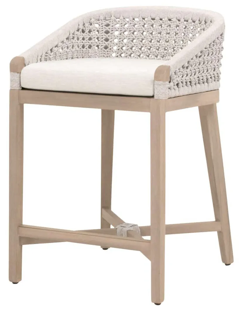 Essentials For Living 6795CS.WHT/WHT/W-ET Montecito Outdoor Counter Stool Essentials For Living 6795CS.WHT/WHT/W-ET Montecito Outdoor Counter Stool