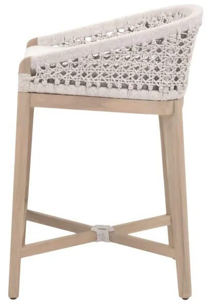 Essentials For Living 6795CS.WHT/WHT/W-ET Montecito Outdoor Counter Stool Essentials For Living 6795CS.WHT/WHT/W-ET Montecito Outdoor Counter Stool