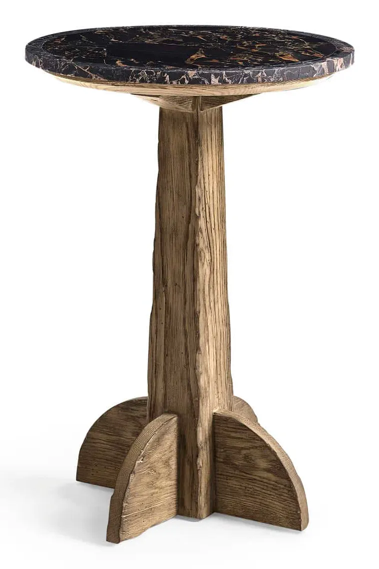 Jonathan Charles 491308-FDO Echo Canyon Round Marble Side Table Jonathan Charles 491308-FDO Echo Canyon Round Marble Side Table