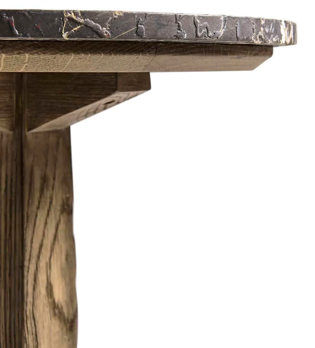 Jonathan Charles 491308-FDO Echo Canyon Round Marble Side Table Jonathan Charles 491308-FDO Echo Canyon Round Marble Side Table