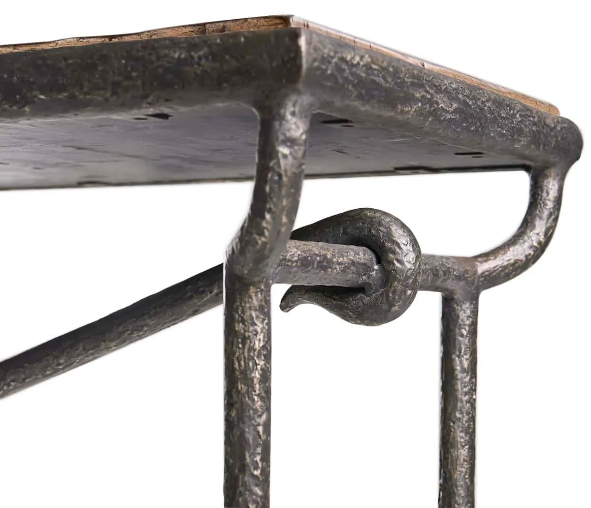 Jonathan Charles 491318-CMF Forge Iron Console Table Jonathan Charles 491318-CMF Forge Iron Console Table