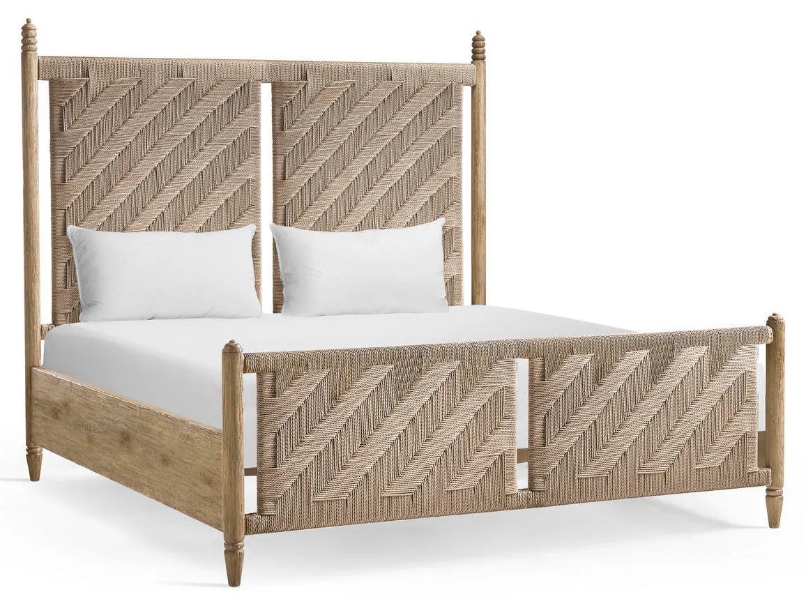 Jonathan Charles 491319-TGO-K Sagehill Rush King Bed Jonathan Charles 491319-TGO-K Sagehill Rush King Bed
