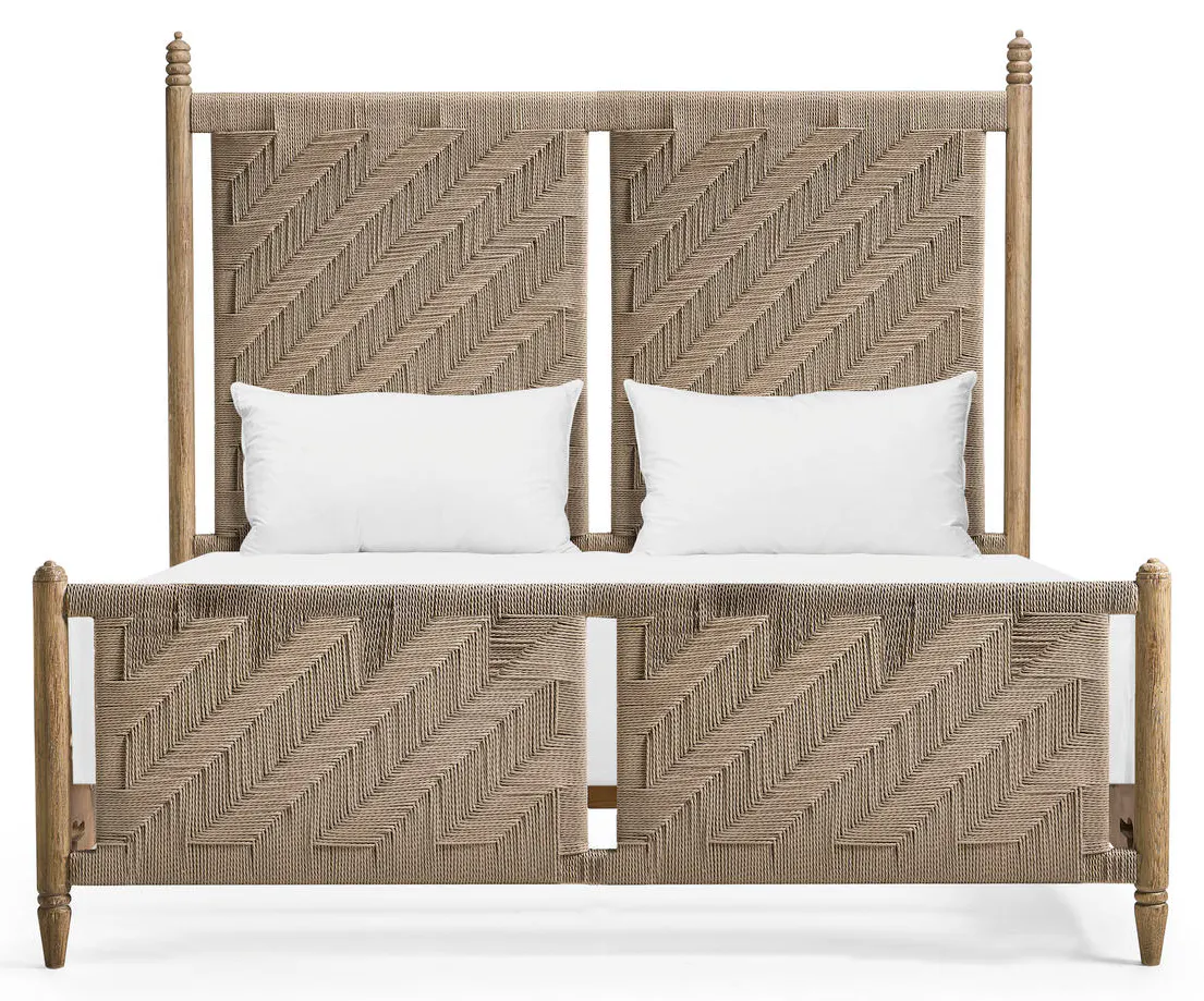 Jonathan Charles 491319-TGO-K Sagehill Rush King Bed Jonathan Charles 491319-TGO-K Sagehill Rush King Bed