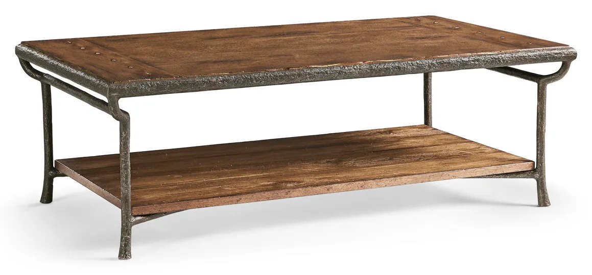Jonathan Charles 491315-CMF Forge Iron Cocktail Table Jonathan Charles 491315-CMF Forge Iron Cocktail Table