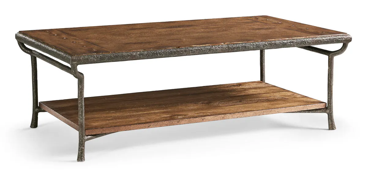 Jonathan Charles 491315-CMF Forge Iron Cocktail Table Jonathan Charles 491315-CMF Forge Iron Cocktail Table