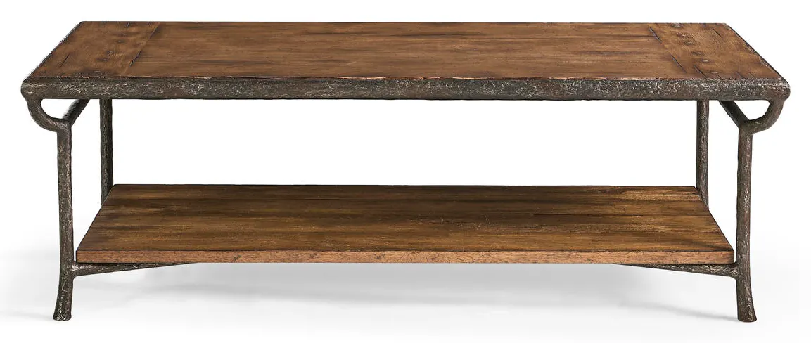 Jonathan Charles 491315-CMF Forge Iron Cocktail Table Jonathan Charles 491315-CMF Forge Iron Cocktail Table