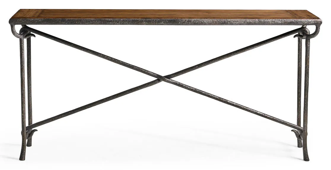 Jonathan Charles 491318-CMF Forge Iron Console Table Jonathan Charles 491318-CMF Forge Iron Console Table