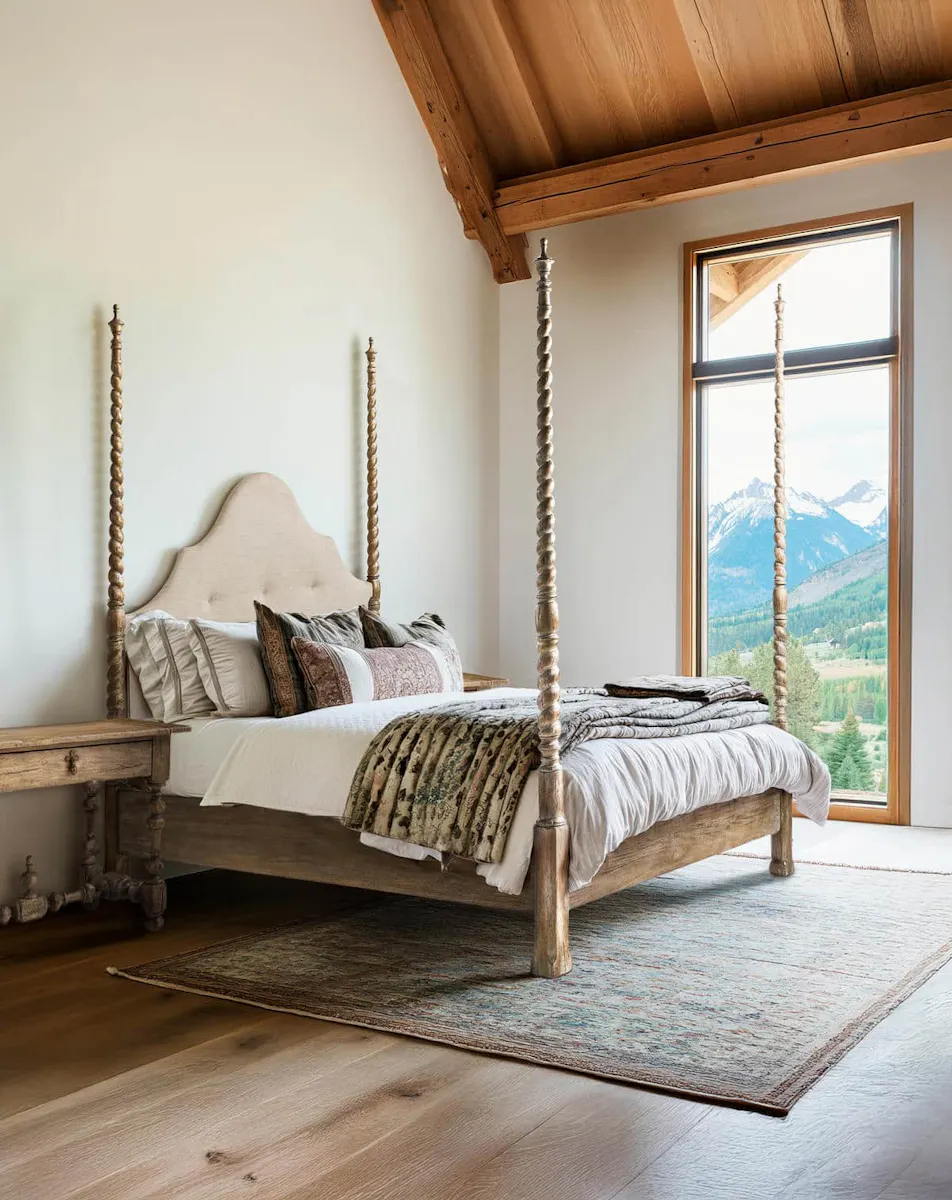 Jonathan Charles 491294-LSW-K-F400 Caldera Poster King Bed Jonathan Charles 491294-LSW-K-F400 Caldera Poster King Bed