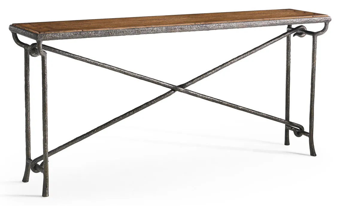 Jonathan Charles 491318-CMF Forge Iron Console Table Jonathan Charles 491318-CMF Forge Iron Console Table