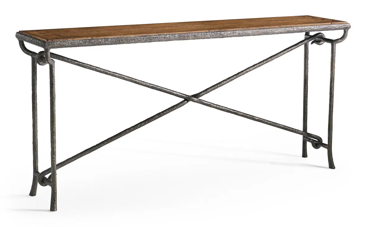 Jonathan Charles 491318-CMF Forge Iron Console Table Jonathan Charles 491318-CMF Forge Iron Console Table
