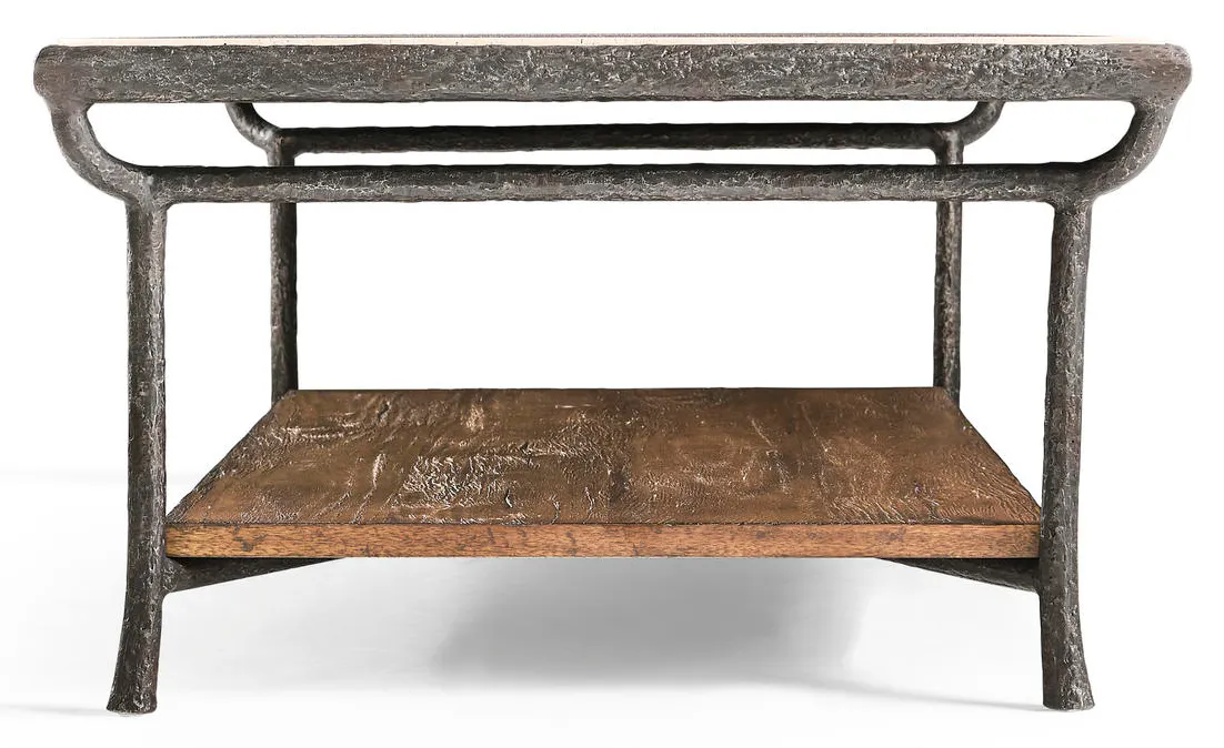 Jonathan Charles 491315-CMF Forge Iron Cocktail Table Jonathan Charles 491315-CMF Forge Iron Cocktail Table