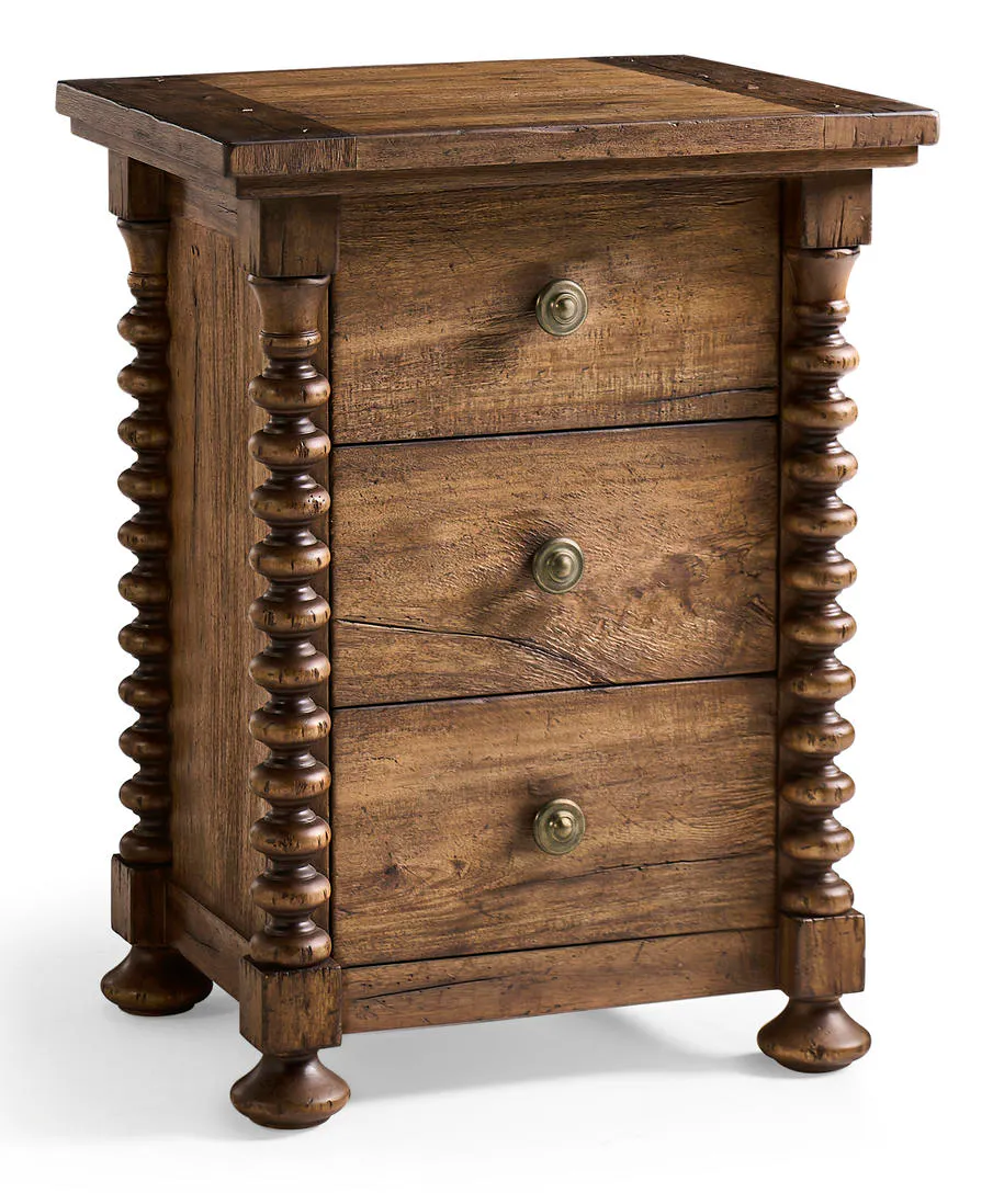 Jonathan Charles 491322-MSW-24L Tamarisk 3 Drawer Narrow Nightstand Jonathan Charles 491322-MSW-24L Tamarisk 3 Drawer Narrow Nightstand