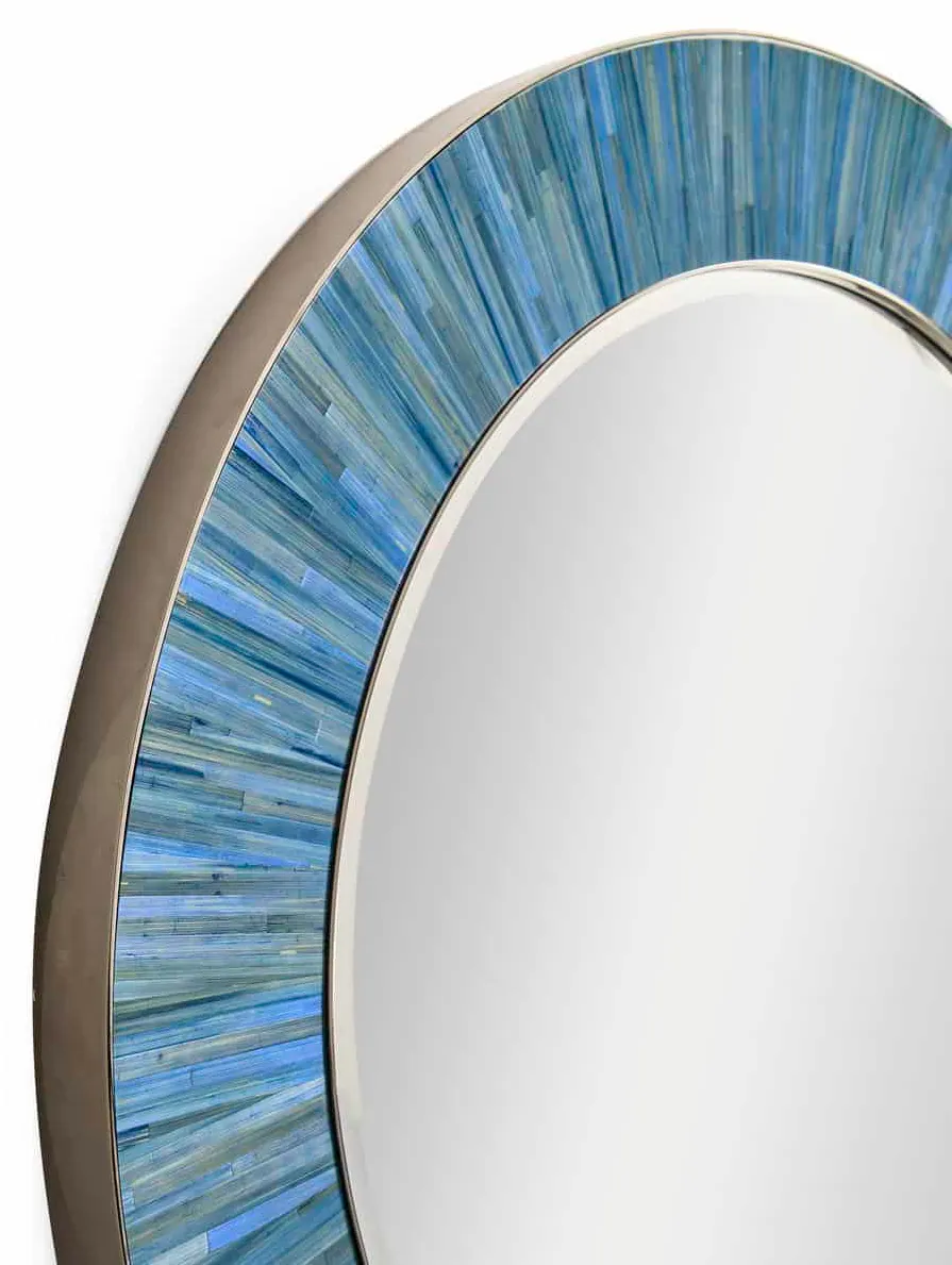 Jonathan Charles 500588-ABS Sapphire Round Mirror Jonathan Charles 500588-ABS Sapphire Round Mirror