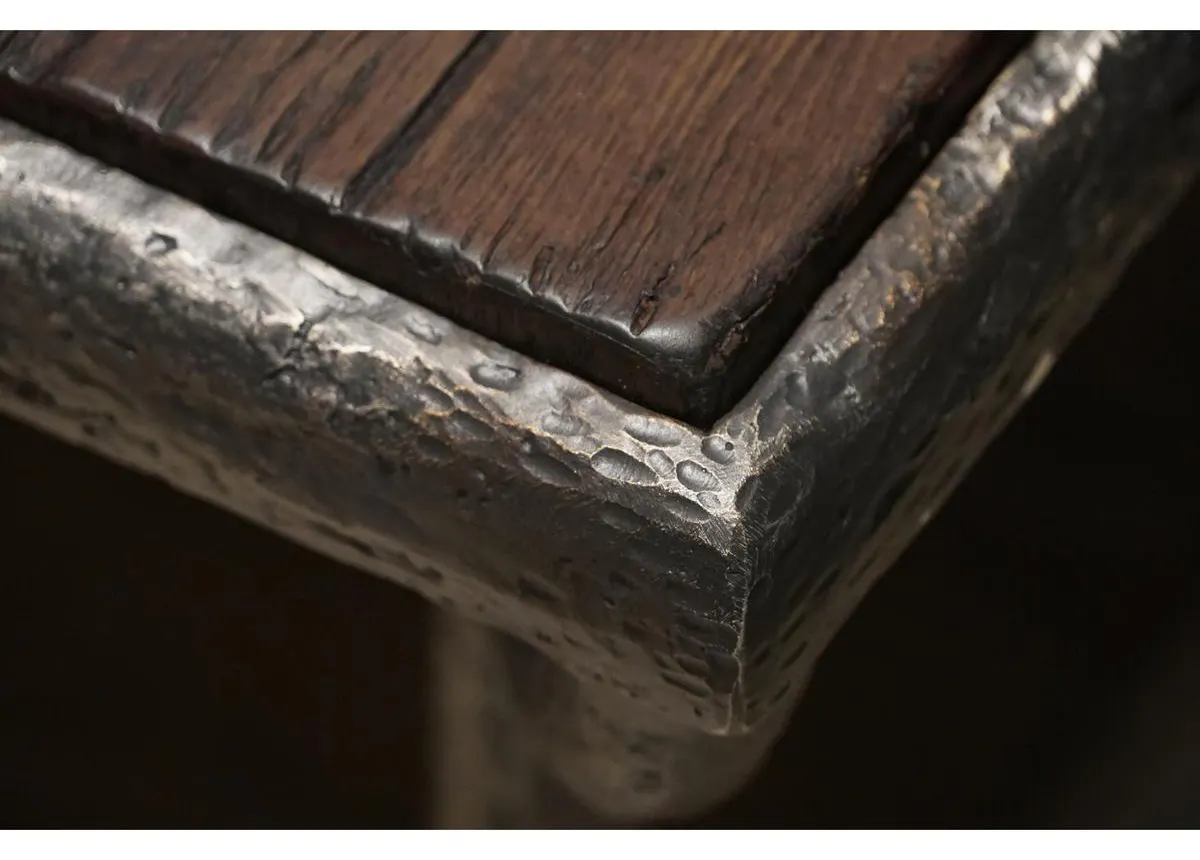 Jonathan Charles 491316-CMF Forge Iron Square End Table Jonathan Charles 491316-CMF Forge Iron Square End Table
