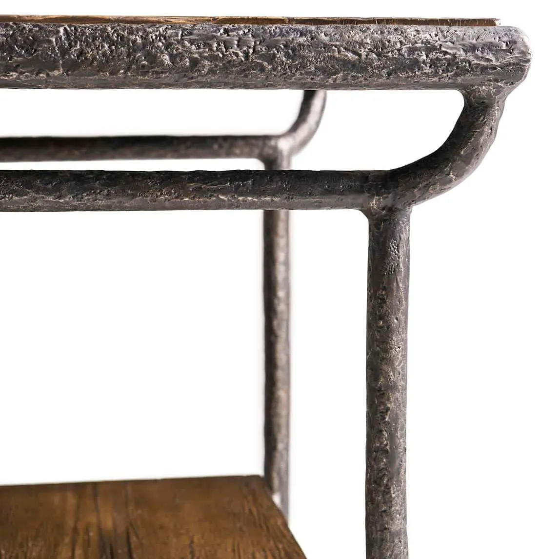 Jonathan Charles 491316-CMF Forge Iron Square End Table Jonathan Charles 491316-CMF Forge Iron Square End Table