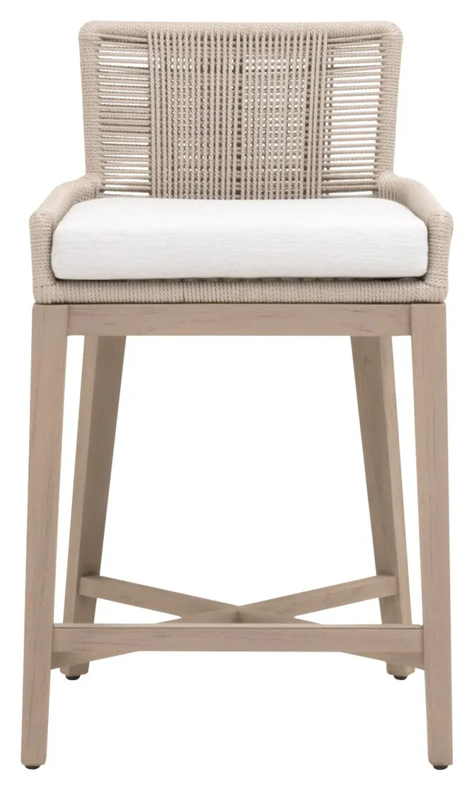 Essentials For Living 6859CS.OYS/WHT/W-ET Overlay Outdoor Counter Stool Essentials For Living 6859CS.OYS/WHT/W-ET Overlay Outdoor Counter Stool