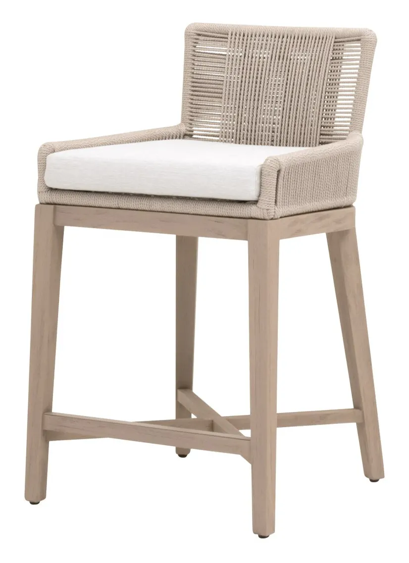 Essentials For Living 6859CS.OYS/WHT/W-ET Overlay Outdoor Counter Stool Essentials For Living 6859CS.OYS/WHT/W-ET Overlay Outdoor Counter Stool