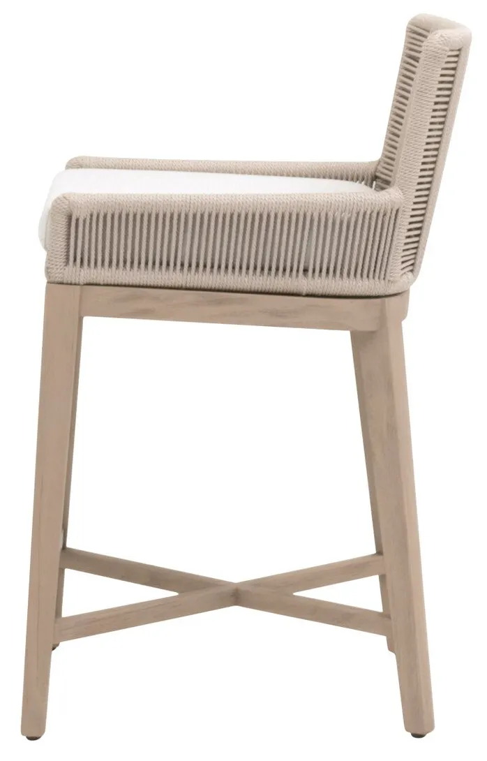 Essentials For Living 6859CS.OYS/WHT/W-ET Overlay Outdoor Counter Stool Essentials For Living 6859CS.OYS/WHT/W-ET Overlay Outdoor Counter Stool