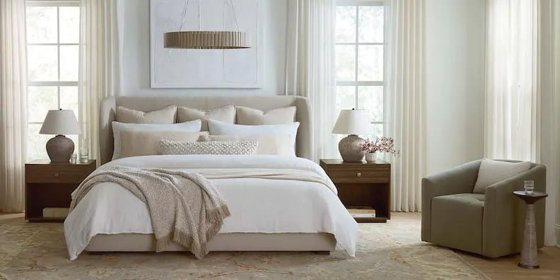 Bassett Furniture 2844-KP59-6446-0 Stacy Queen Upholstered Platform Bed Bassett Furniture 2844-KP59-6446-0 Stacy Queen Upholstered Platform Bed