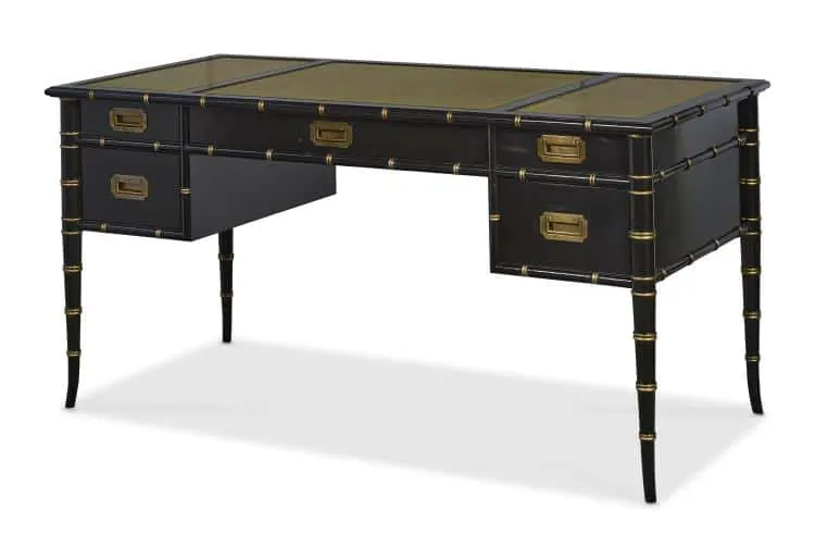 Highland House HH28-132-AS Daphne Desk With Leather Top Highland House HH28-132-AS Daphne Desk With Leather Top