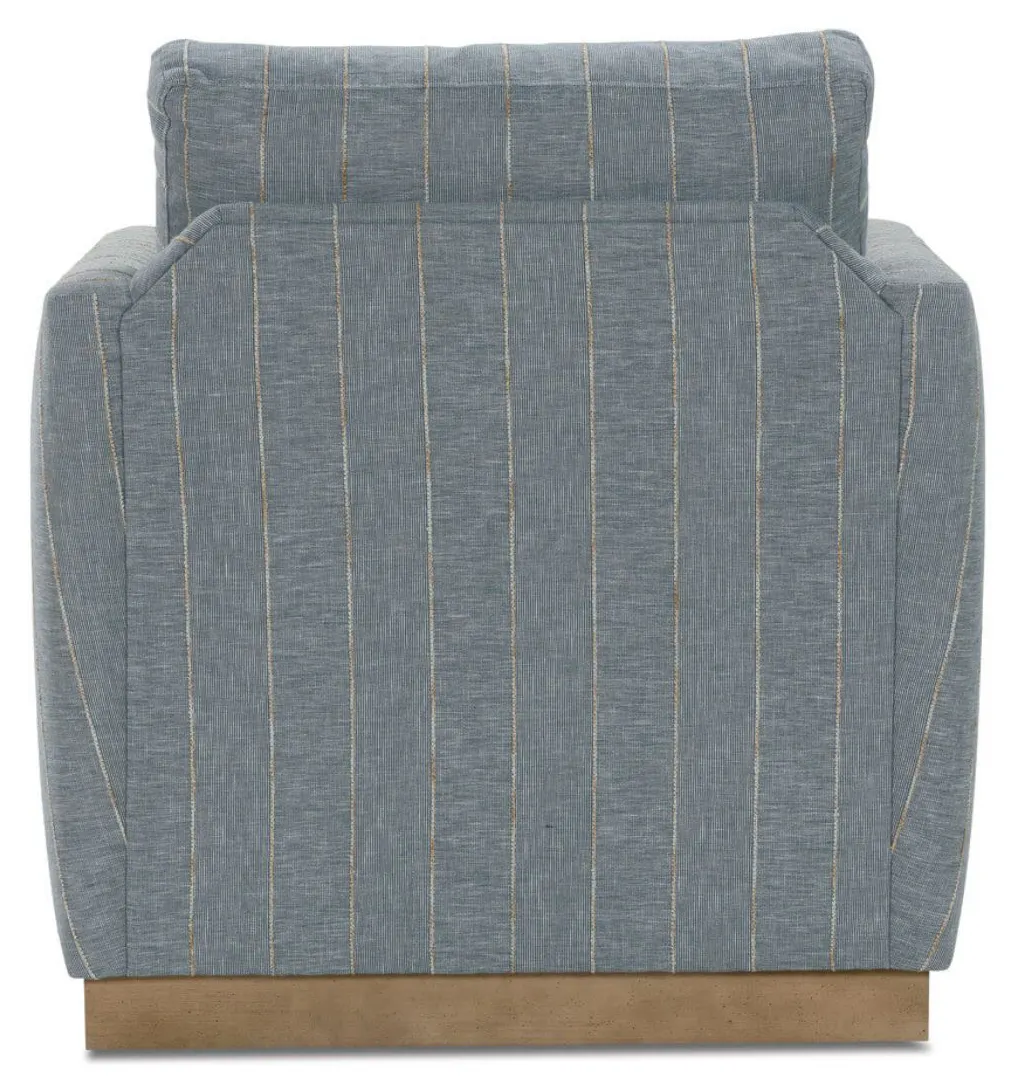 Rowe Furniture ALLIE-016-EDP-2 Quick Ship Allie Swivel - Indigo Kid-proof Stripe Rowe Furniture ALLIE-016-EDP-2 Quick Ship Allie Swivel - Indigo Kid-proof Stripe