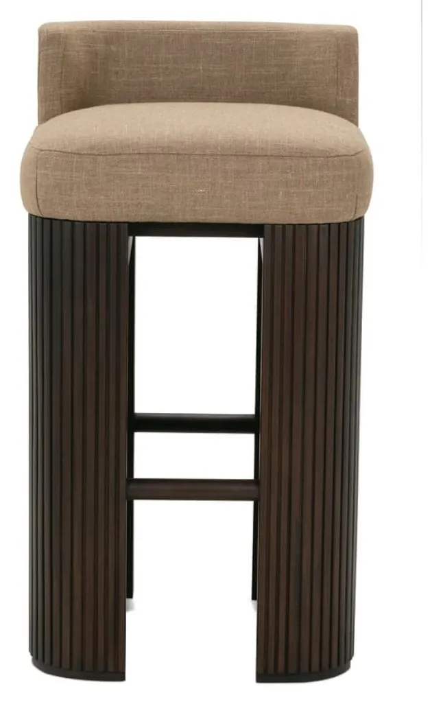 Rowe Furniture R131-540 Kindred Barstool with Back - Godiva Rowe Furniture R131-540 Kindred Barstool with Back - Godiva
