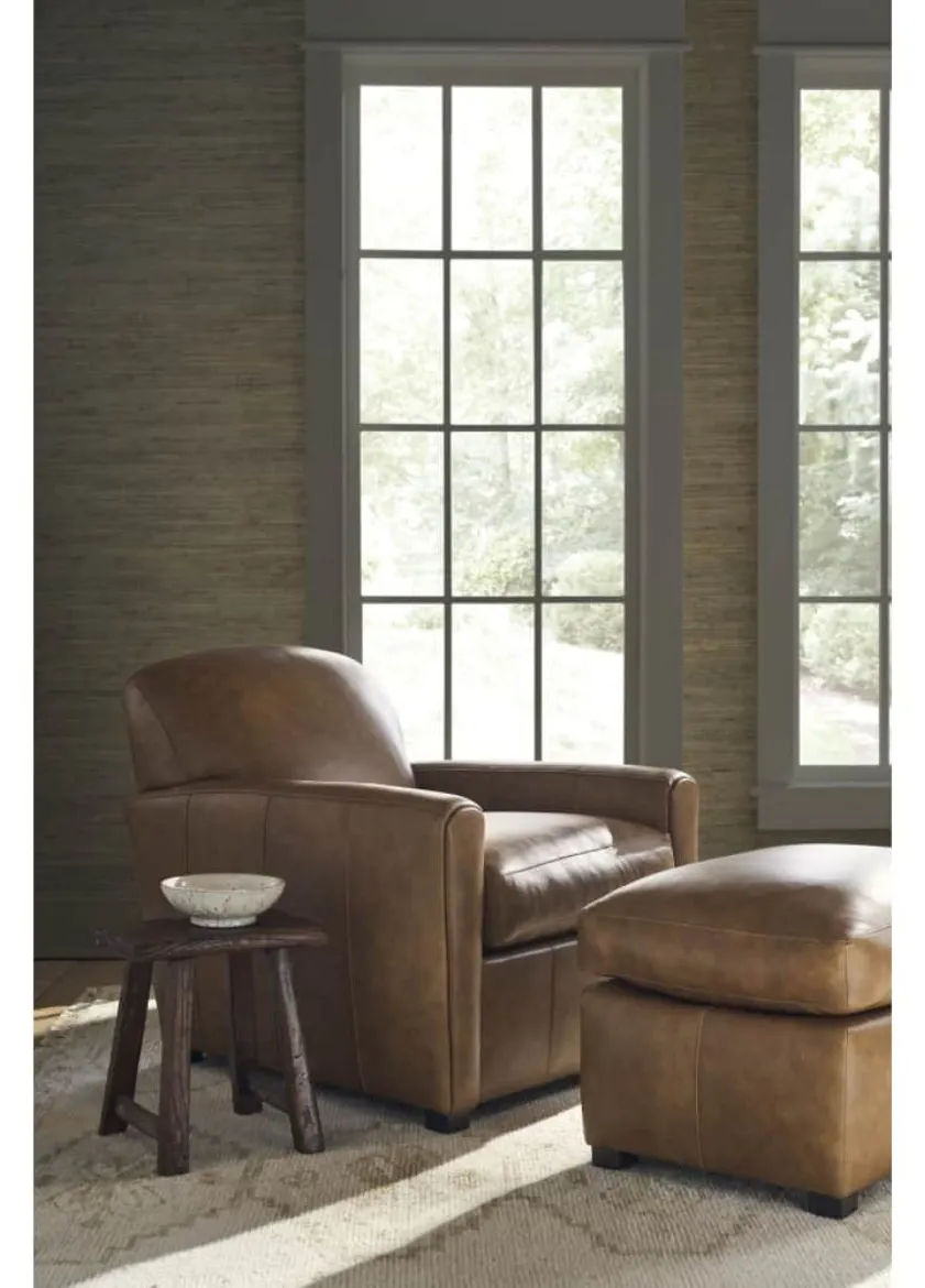 Rowe Furniture DESMOND-L-005-RC Desmond Leather Ottoman Rowe Furniture DESMOND-L-005-RC Desmond Leather Ottoman
