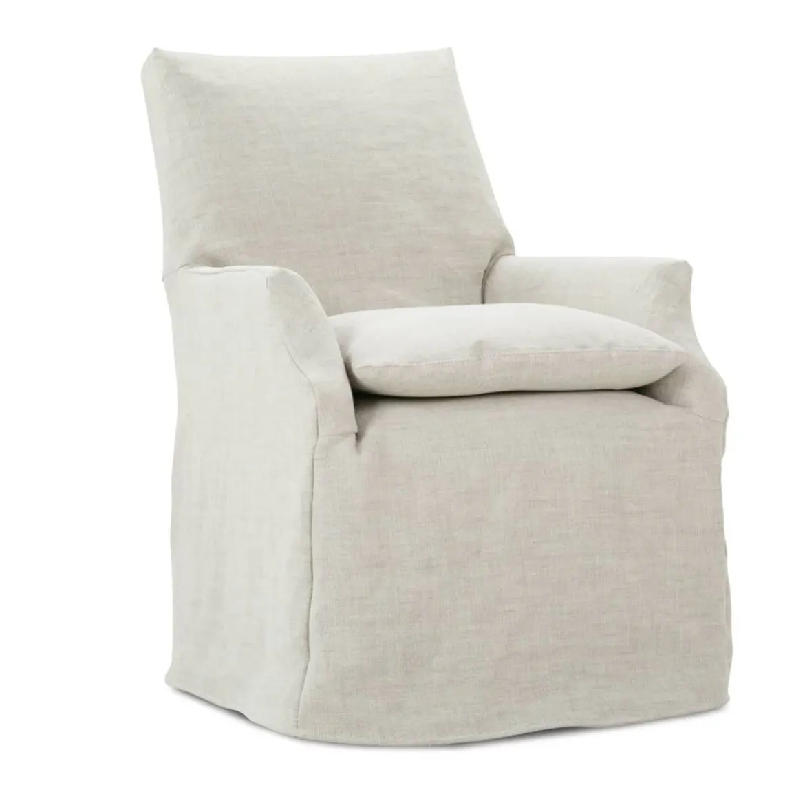 Rowe Furniture P920-SLIP-502 Cece Slipcovered Dining Chair with Casters