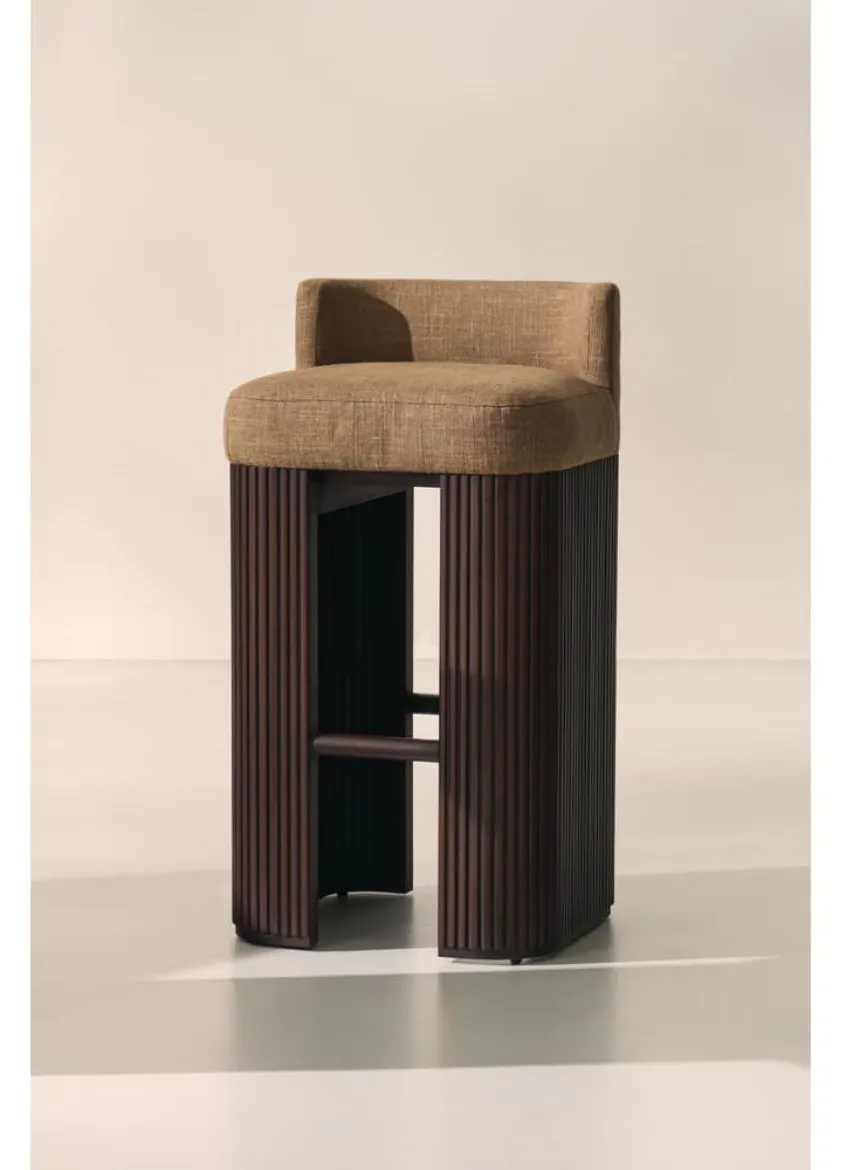 Rowe Furniture R131-540 Kindred Barstool with Back - Godiva Rowe Furniture R131-540 Kindred Barstool with Back - Godiva