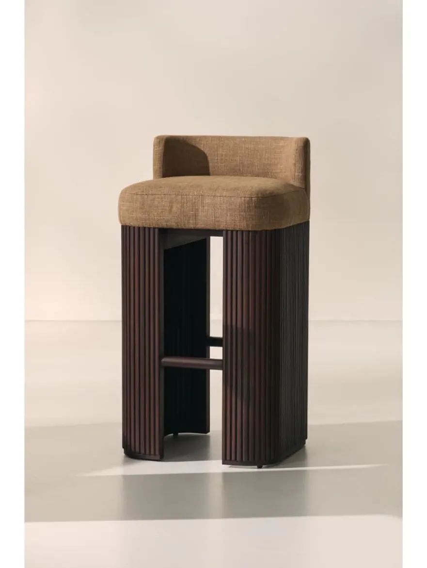 Rowe Furniture R131-540 Kindred Barstool with Back - Godiva Rowe Furniture R131-540 Kindred Barstool with Back - Godiva