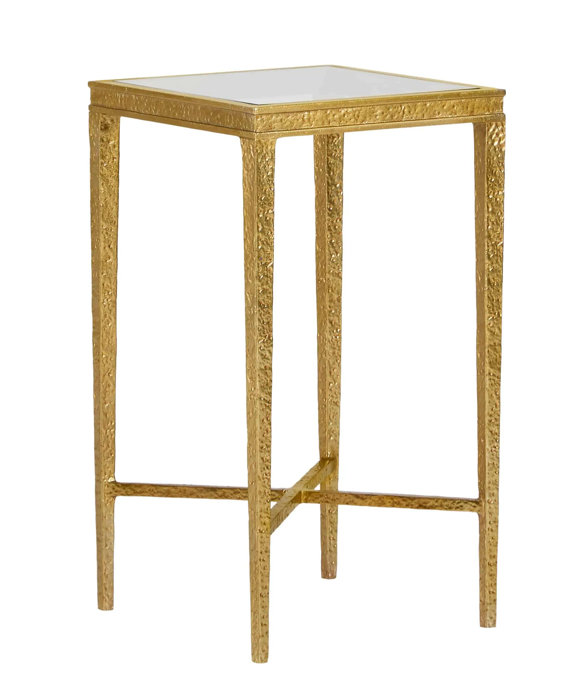 Modern History MH1204F03 Texture Square Spot Table-Ant. Brass
