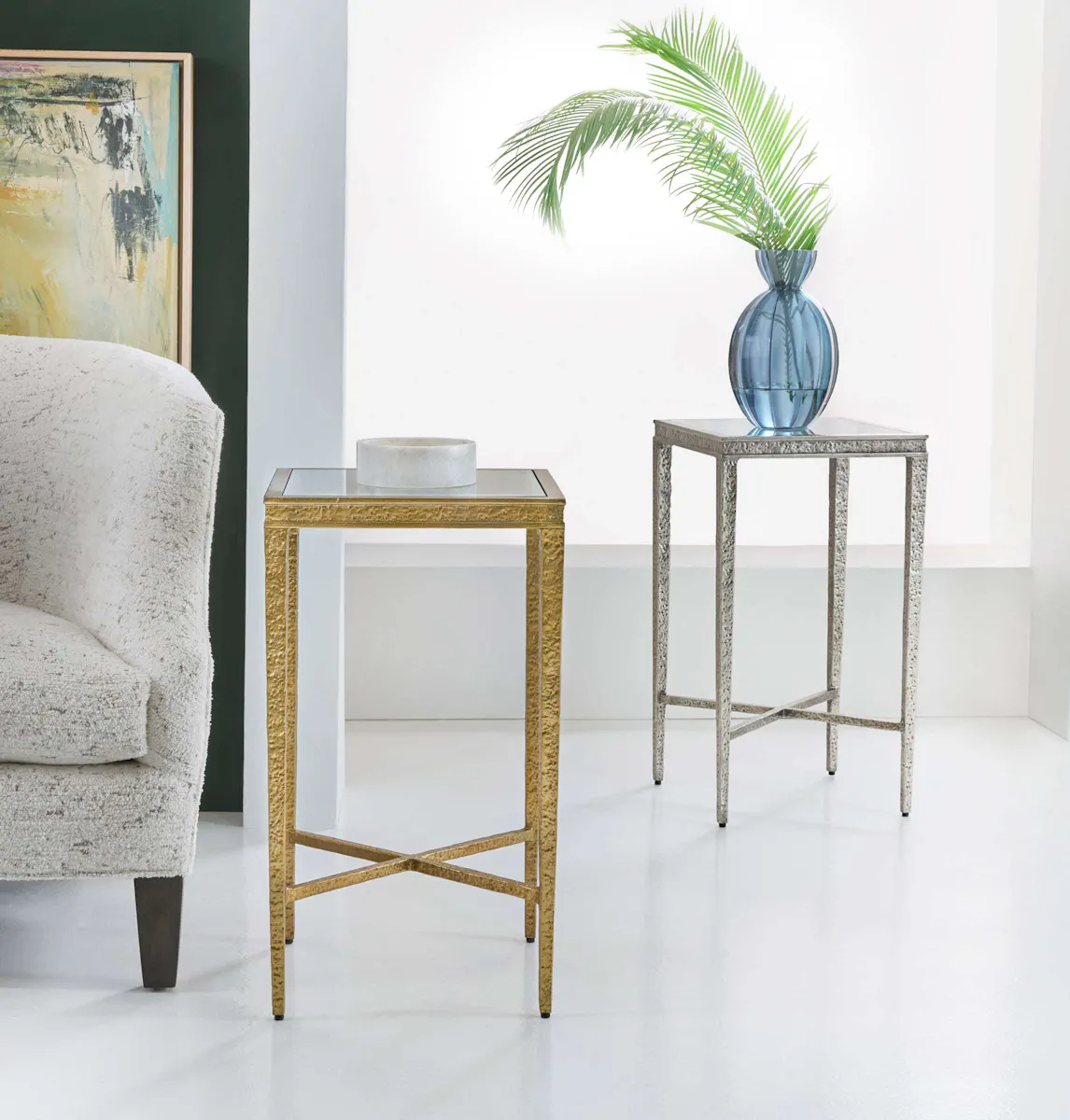 Modern History MH1204F03 Texture Square Spot Table-Ant. Brass Modern History MH1204F03 Texture Square Spot Table-Ant. Brass