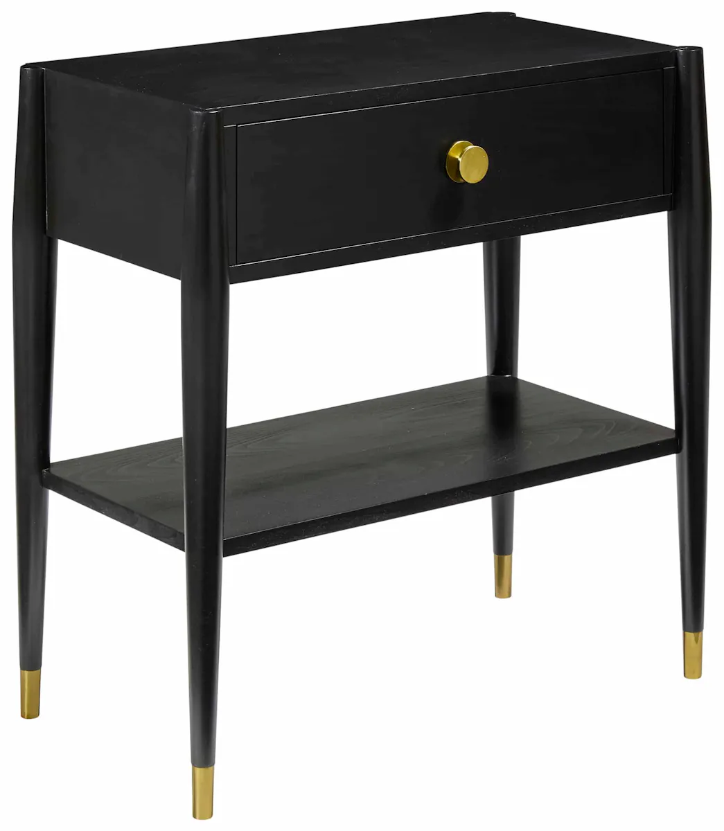 Modern History MH1246F01 Concourde Bedside Table-Ebony Modern History MH1246F01 Concourde Bedside Table-Ebony