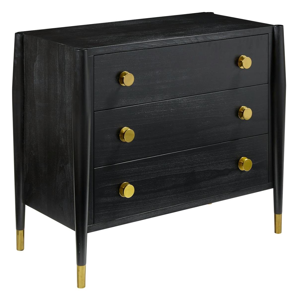 Modern History MH1247F01 Concourde Bedside Chest-Ebony Modern History MH1247F01 Concourde Bedside Chest-Ebony