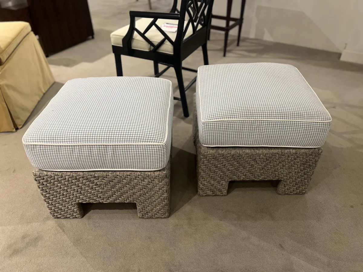 Hickory Chair HCD8800-30/330 Yara Woven Square Stool Hickory Chair HCD8800-30/330 Yara Woven Square Stool