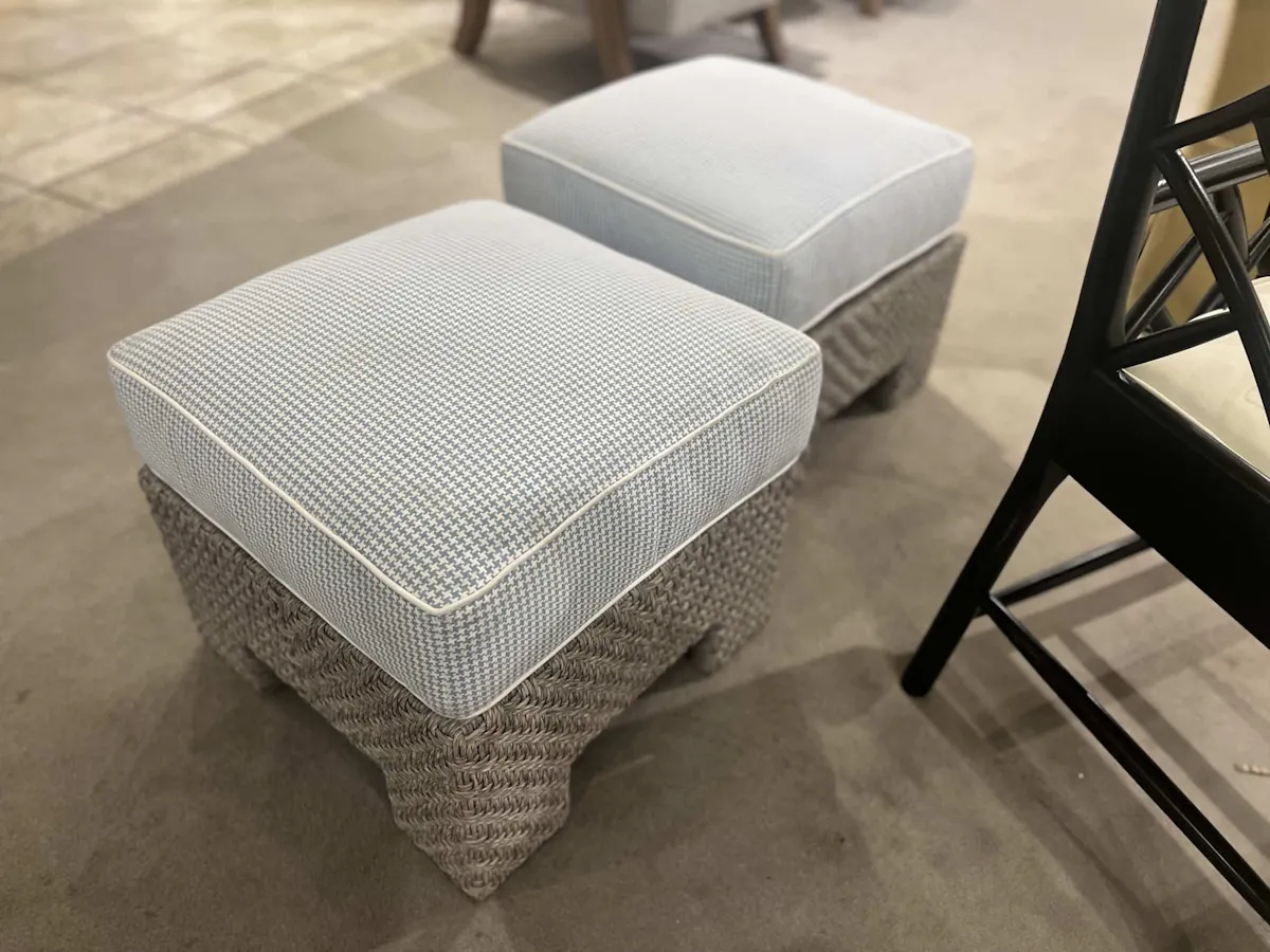 Hickory Chair HCD8800-30/330 Yara Woven Square Stool Hickory Chair HCD8800-30/330 Yara Woven Square Stool