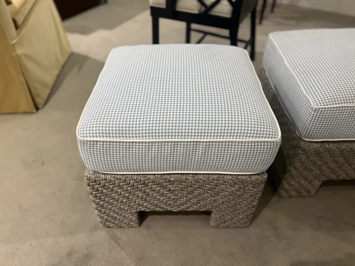 Hickory Chair HCD8800-30/330 Yara Woven Square Stool Hickory Chair HCD8800-30/330 Yara Woven Square Stool