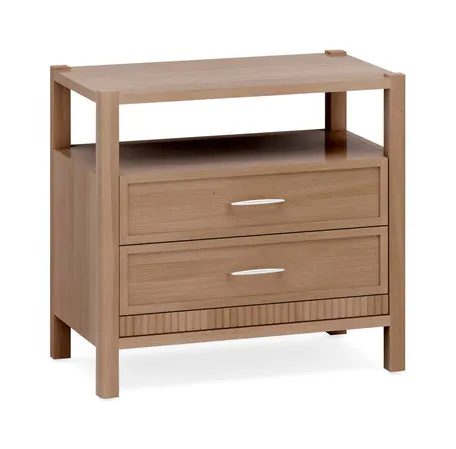 Simply Amish SNBEE-04B1 Benedict 2-Drawer Nightstand with Opening Simply Amish SNBEE-04B1 Benedict 2-Drawer Nightstand with Opening