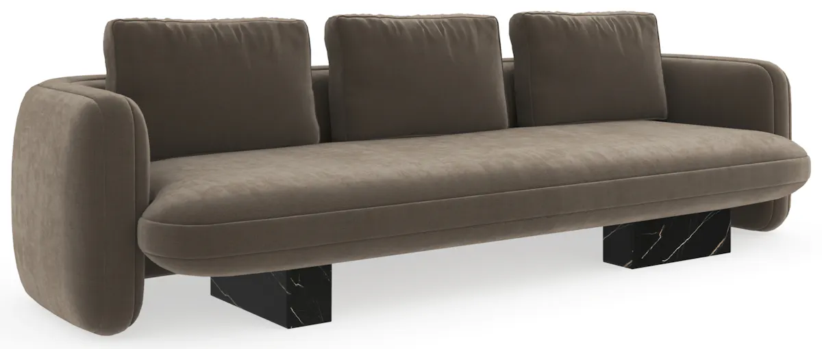 Caracole UPH-425V-011-A Overlap Sofa Dark Taupe Caracole UPH-425V-011-A Overlap Sofa Dark Taupe