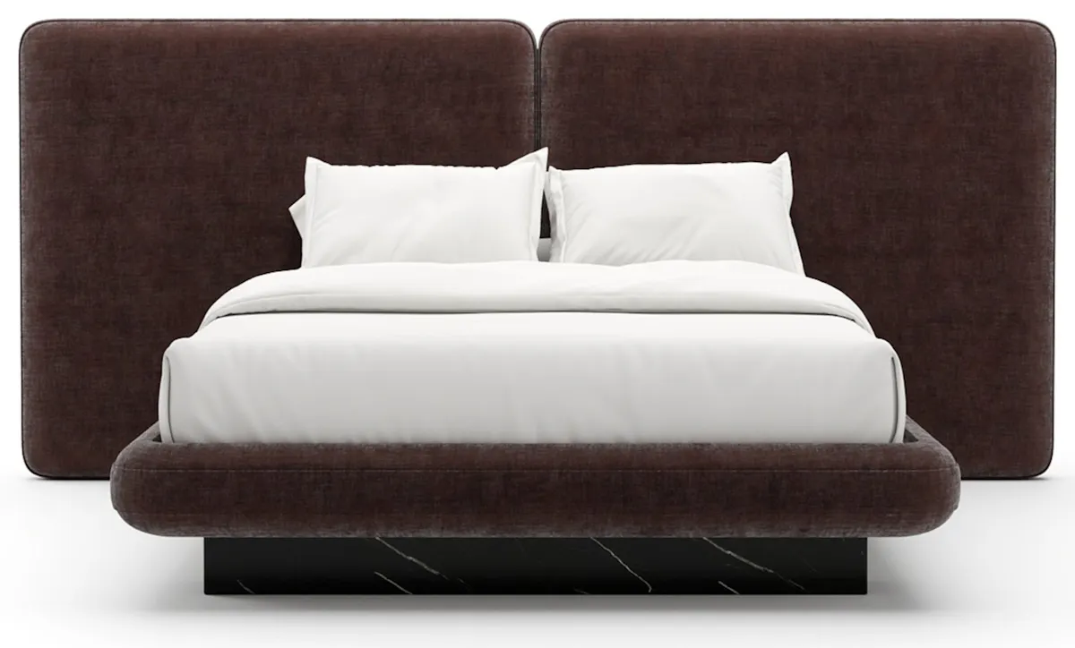 Caracole CLA-425V-109 Overlap Uph 2 Pnl Qn Bed Dk Taupe Caracole CLA-425V-109 Overlap Uph 2 Pnl Qn Bed Dk Taupe