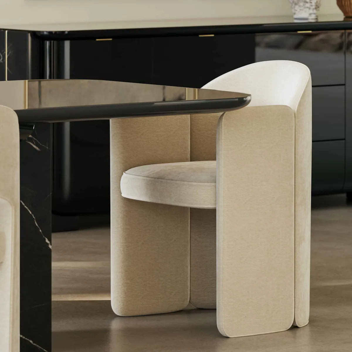 Caracole CLA-425V-272 Overlap Arm Dining Chair Caracole CLA-425V-272 Overlap Arm Dining Chair