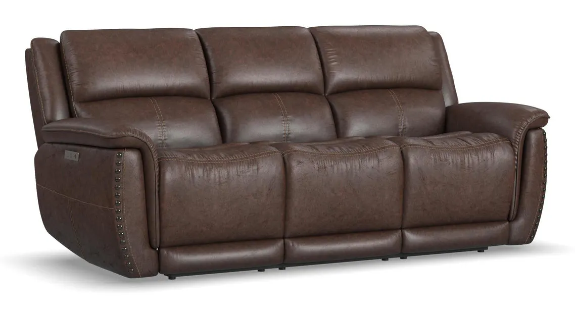Flexsteel 1011-62PH-34970 Beau Sable Fabric Power Reclining Sofa with Power Headrests Flexsteel 1011-62PH-34970 Beau Sable Fabric Power Reclining Sofa with Power Headrests