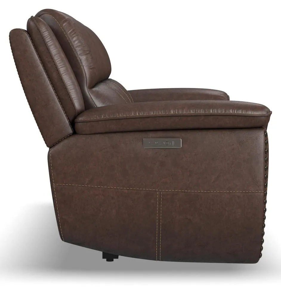 Flexsteel 1011-62PH-34970 Beau Sable Fabric Power Reclining Sofa with Power Headrests Flexsteel 1011-62PH-34970 Beau Sable Fabric Power Reclining Sofa with Power Headrests