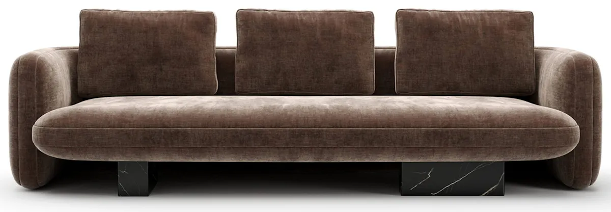 Caracole UPH-425V-011-A Overlap Sofa Dark Taupe Caracole UPH-425V-011-A Overlap Sofa Dark Taupe