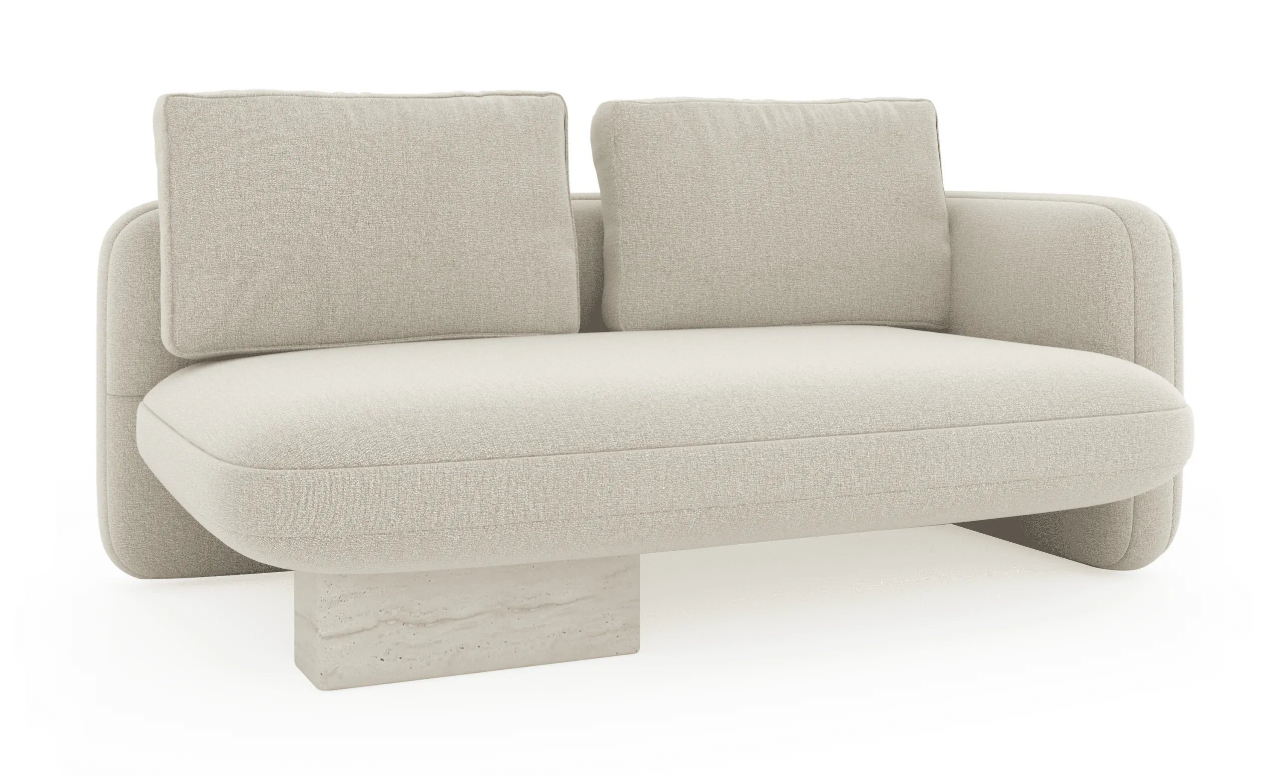 Caracole UPH-425V-RL5-B Overlap RAF Loveseat Ecru