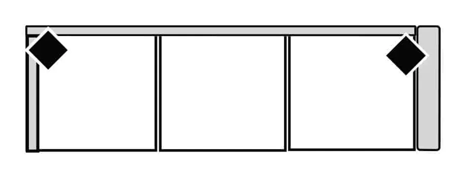 Four Seasons 70095CS-RSF RYANNE RSF 3 SEAT CORNER SOFA Four Seasons 70095CS-RSF RYANNE RSF 3 SEAT CORNER SOFA