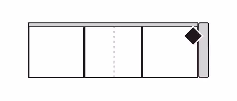 Four Seasons 4-337S-RSF EASTON RSF 3 SEAT SOFA
