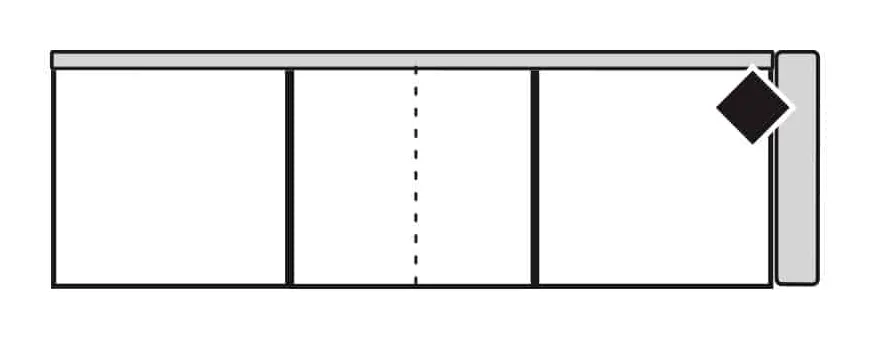 Four Seasons U7-337Q-RSF MCMICHAEL 37" RSF 3 SEAT QUEEN SLEEPER UPHOLSTERED WITHOUT SKIRT Four Seasons U7-337Q-RSF MCMICHAEL 37" RSF 3 SEAT QUEEN SLEEPER UPHOLSTERED WITHOUT SKIRT